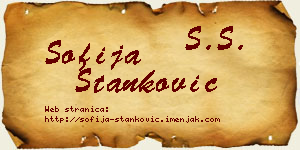 Sofija Stanković vizit kartica